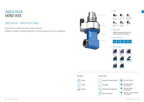 Product sheet: Single sided angle head BENZ MONO WSX