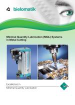 Minimal Quantity Lubrication (MQL) Systems in Metal Cutting - 1