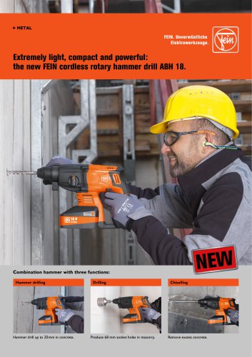 The new FEIN cordless rotary hammer drill ABH 18