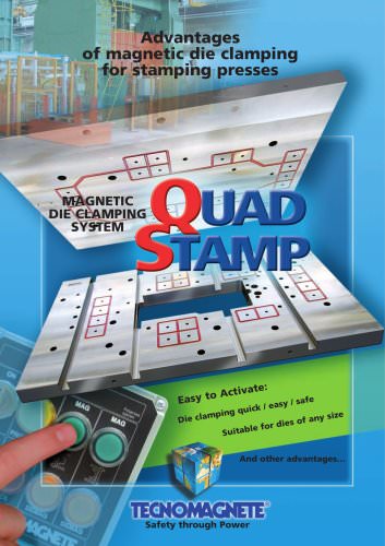 Quad-Stamp Magnetic die clamping for stamping presses