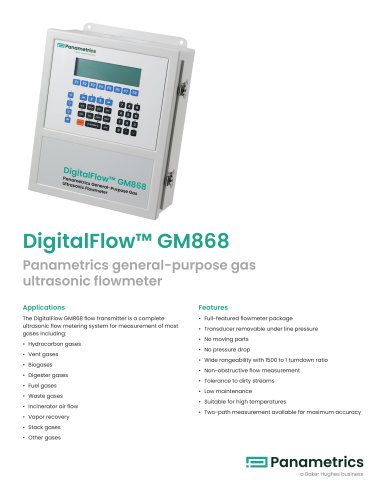 DigitalFlow™ GM868 Datasheet