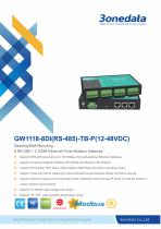 3onedata | GW1118-8DI(RS-485) | 8-port RS-485 to Ethernet Modbus Gateway