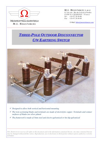 Three Pole Outdoor Type with earthing Switch