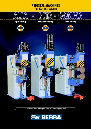 Pedestal machines for resistance welding