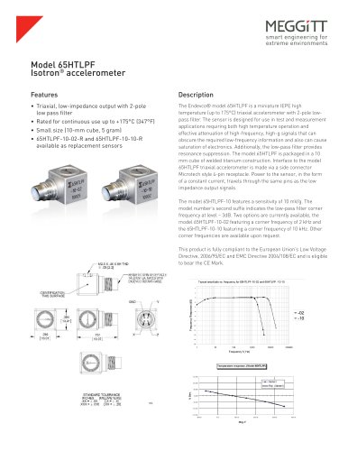 Endevco® model 65HTLPF Isotron® accelerometer