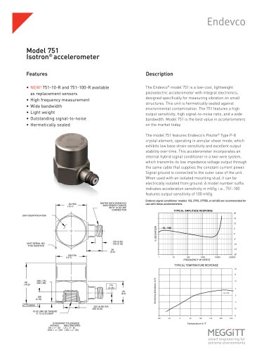 Endevco® model 751 low-cost Isotron® accelerometer