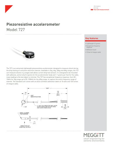 Piezoresistive accelerometer Model 727