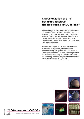 Characterization of a 10” Schmidt-Cassegrain telescope using HASO R-Flex™