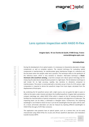 Lens system inspection with HASO R-Flex