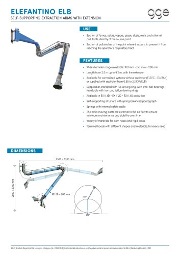 ELEFANTINO ELB – Extraction arm with extension