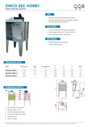 HOBBY SEC – Small dry spray booths