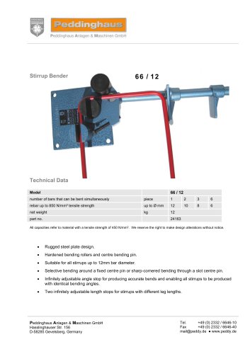 Strirrup Bender 66/12