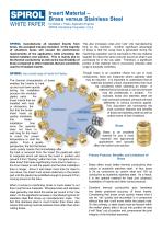 Insert Material – Brass versus Stainless Steel - 1