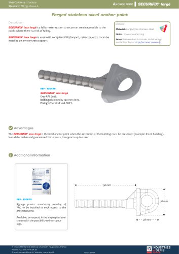 SECURIFIX&reg; inox forg&eacute;