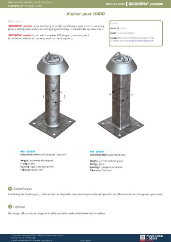 SECURIFIX&reg; potelet H400