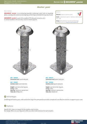 SECURIFIX&reg; potelet H500