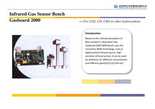 Infrared Gas Sensor Bench (CH4, CO2 or CO)