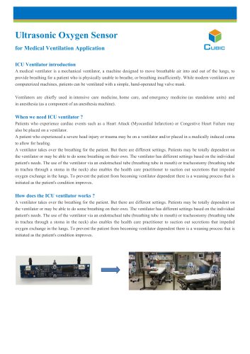 Ultrasonic Oxygen Sensor for Medical Ventilation Application