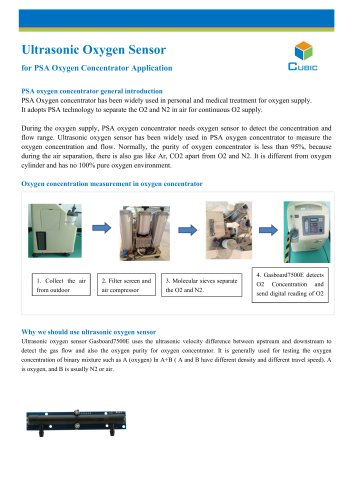 Ultrasonic Oxygen Sensor for PSA Oxygen Concentrator Application