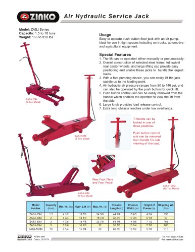 Heavy Duty A/H Service Jack