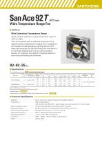 Wide Temperature Range FanCatalog SanAce92T-1