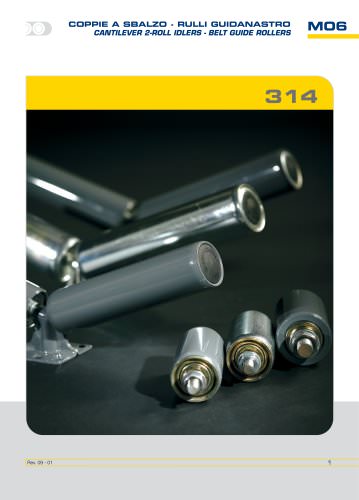 Cantilever 2-roll idlers and guide rollers