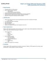 Delphi Low Voltage Differential Signaling (LVDS) Cable Assemblies and Connectors - 2