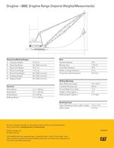 Cat® 8000 Dragline Range (Imperial Weights/Measurements) - 2