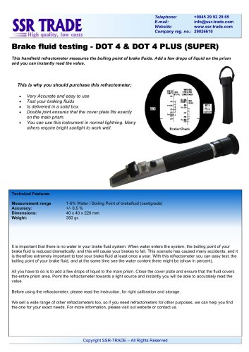 Brake fluid testing