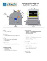 HORIZONTAL SHAFT IMPACTOR Model 4240 Spec Sheet - 1