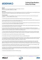 Technical Specification -  Prima P1A Pump -1