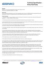 Technical Specification -  Prima P1B Pump -1