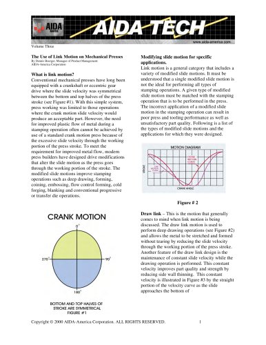 Link Motion in Mechanical Presses