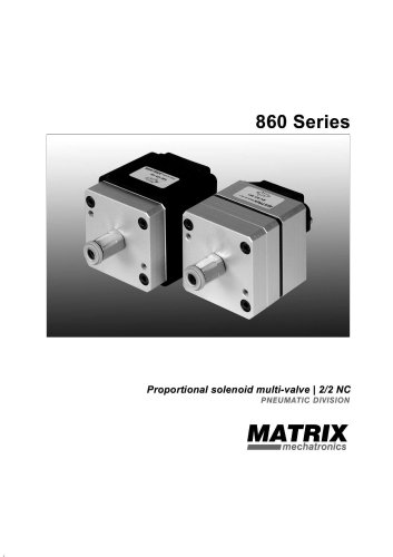 MATRIX Pneumatic Division - 860 Series Proportional solenoid multi-valve