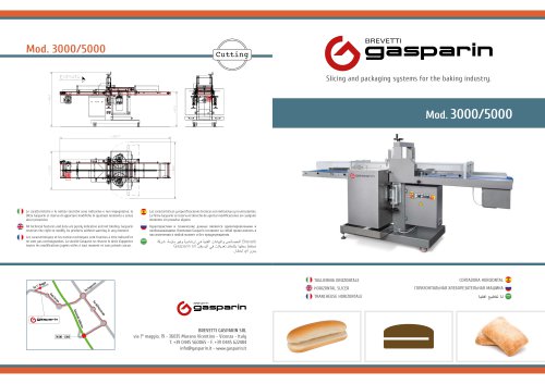 Mod.3000 Horizontal slicer with 1 cutting disk