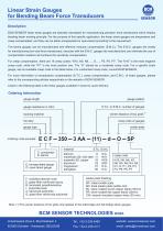 Linear Strain Gauges for Bending Beam Force T ransducers - 1
