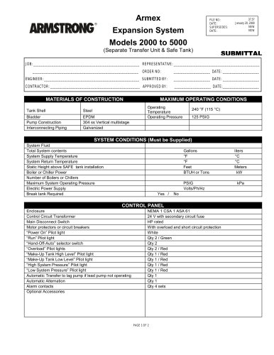 Legacy - Armex 2000-5000 - submittal