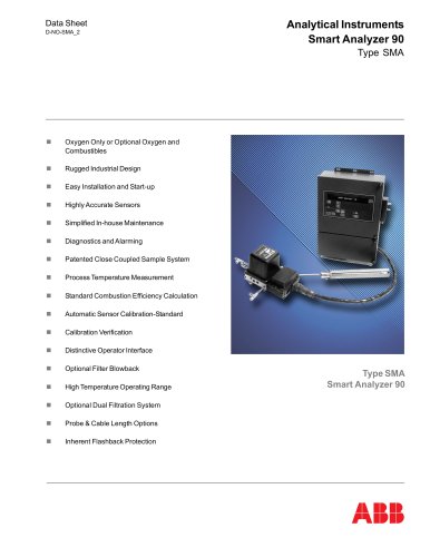 SMA 90 Smart Oxygen and Combustibles Gas Analyzer