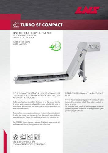 Chip and swarf conveyor with integrated filtration Turbo SF Compact