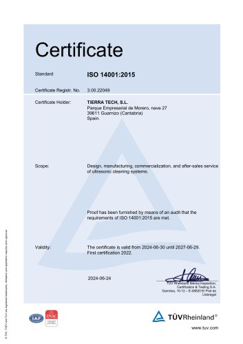 ISO 14001:2015 Certified
