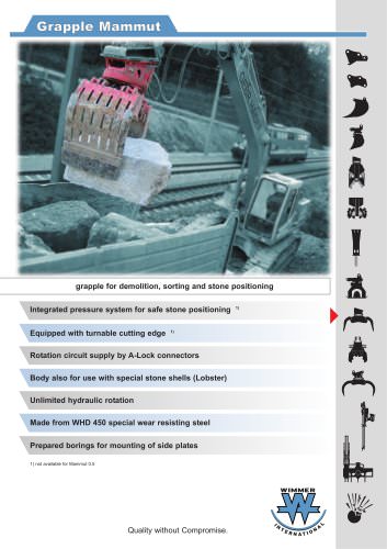 Demolition- and sorting grapple "Mammut"