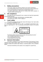 Laser System for Inline Sheet Materials Thickness Measurement RF160.20 Manual - 3