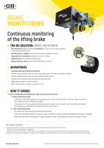 Continuous monitoring of the lifting brake - 1