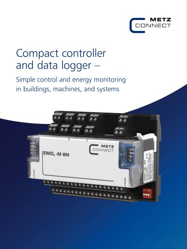 Compact controller and data logger – Simple control and energy monitoring in buildings, machines, and systems