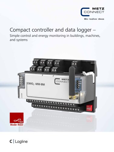 Compact controller and data logger – Simple control and energy monitoring in buildings, machines, and systems