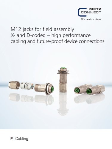 P|abling - M12 jacks for field assembly X- and D-coded