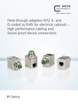 P|Cabling - Feed-through adapters M12 X- and D-coded to RJ45 for electrical cabinets - 1