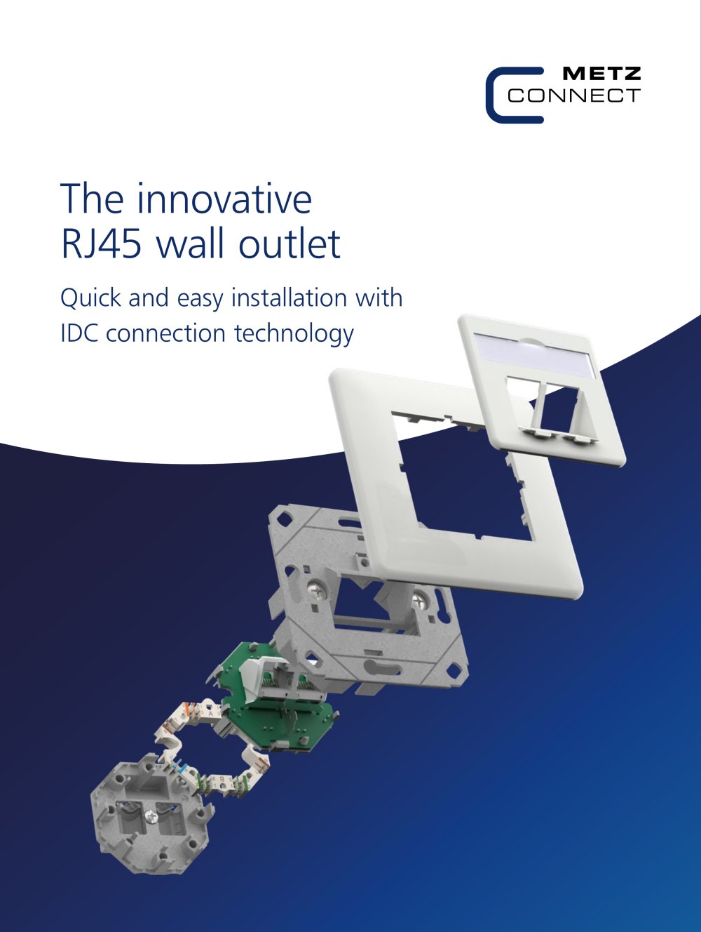 The innovative RJ45 wall outlet &ndash; Quick and easy installation with IDC connection technology - METZ CONNECT