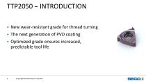 TTP2050 – NEW THREADING GRADE-3