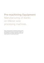 Pre-machining Equipments-2